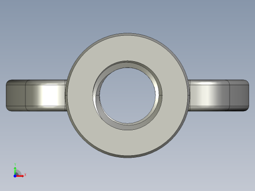 蝶形螺母-WING NUT M10 x 1.5mm Thread.STEP前视缩略图