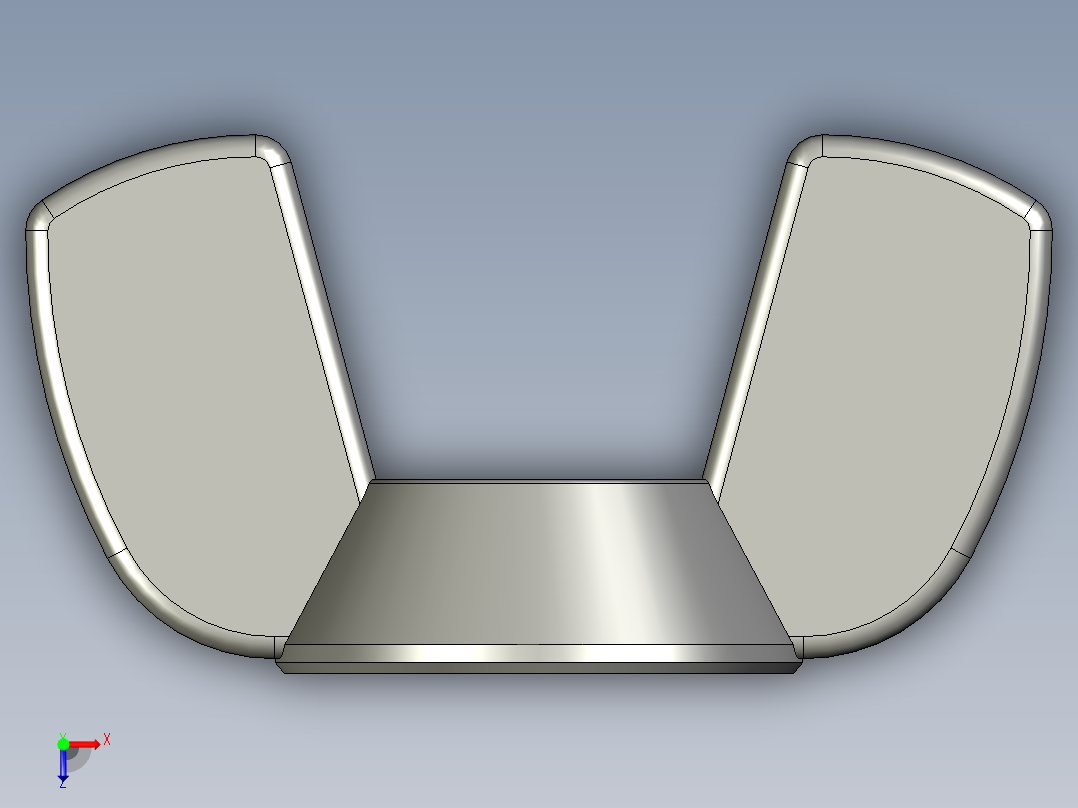 蝶形螺母-WING NUT M10 x 1.5mm Thread.STEP俯视图