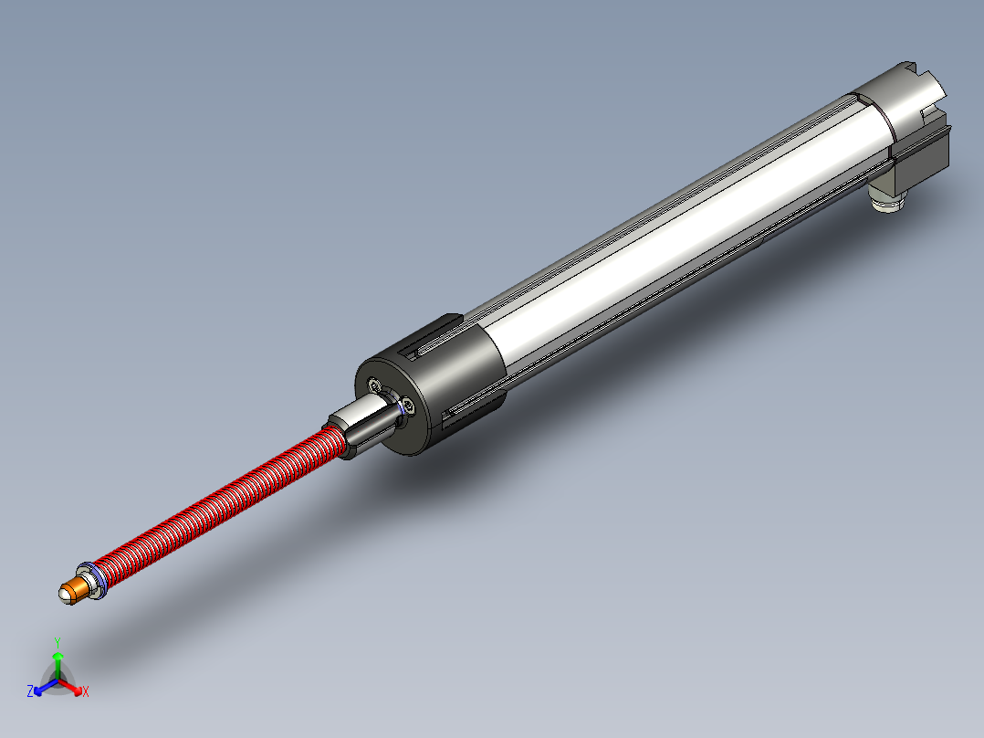 NOVOTECHNIK直线位移传感器TEX 系列 复位弹簧主视图