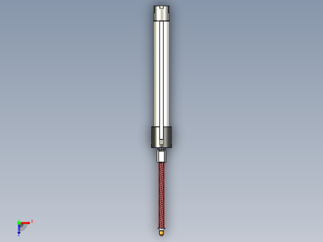 NOVOTECHNIK直线位移传感器TEX 系列 复位弹簧俯视图