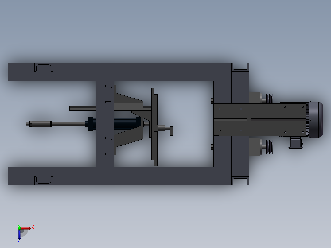 椅板4孔钻孔机俯视图
