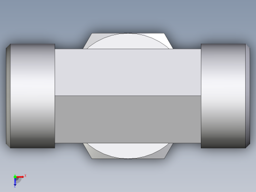 卡套式工业通用硬管接头EO_Swivel_nut_branch_tee_ET22LOMD71俯视缩略图