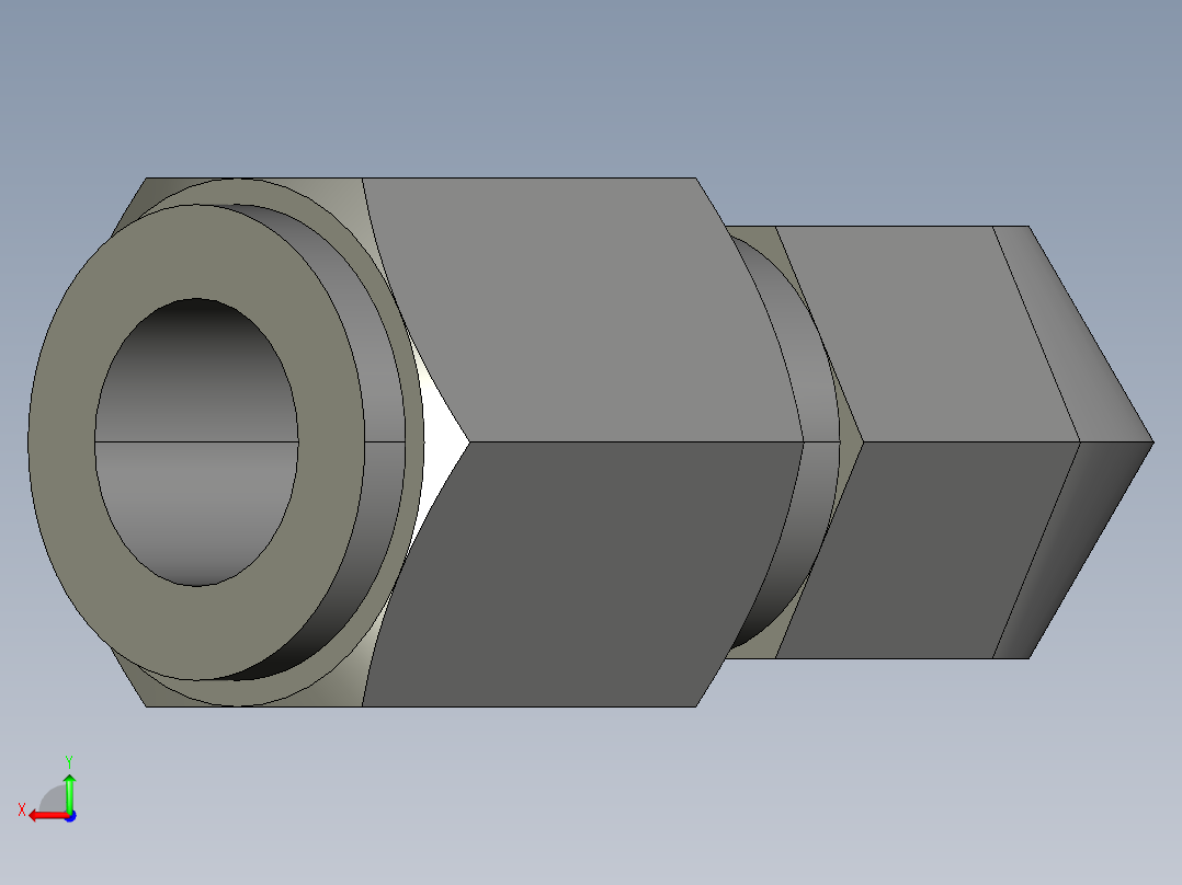 卡套式工业通用硬管接头6_vbu-s后视图