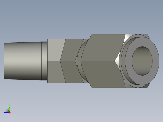 卡套式工业通用硬管接头6_vbu-s右视缩略图
