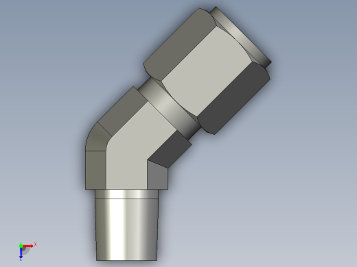 卡套式工业通用硬管接头6_vbu-s俯视缩略图