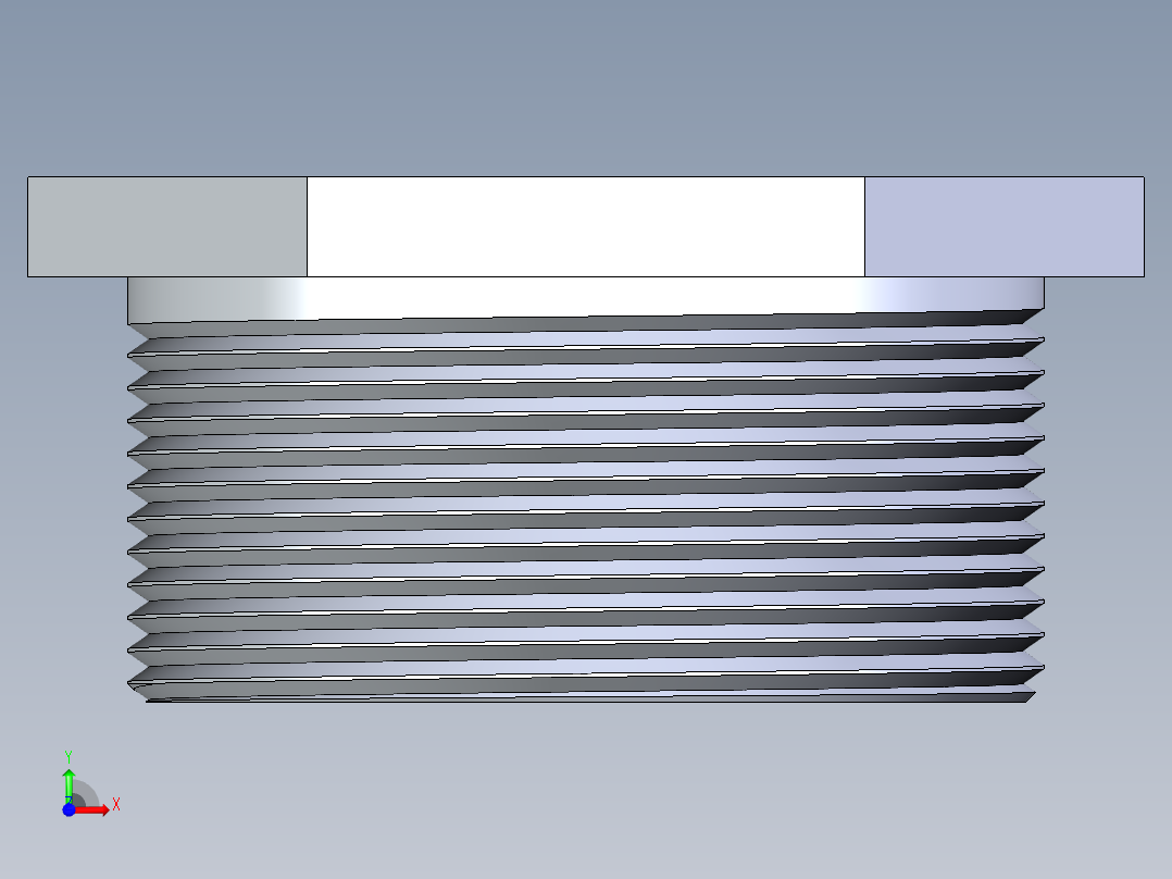 聚氯乙烯配件22-Sch80_Plug_MPT_850-030_3in前视图