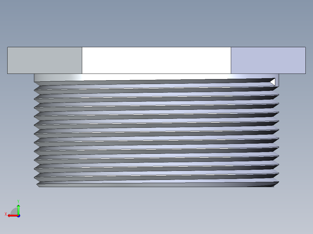 聚氯乙烯配件22-Sch80_Plug_MPT_850-030_3in后视图