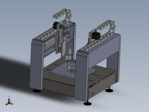 双排镭雕机总装图
