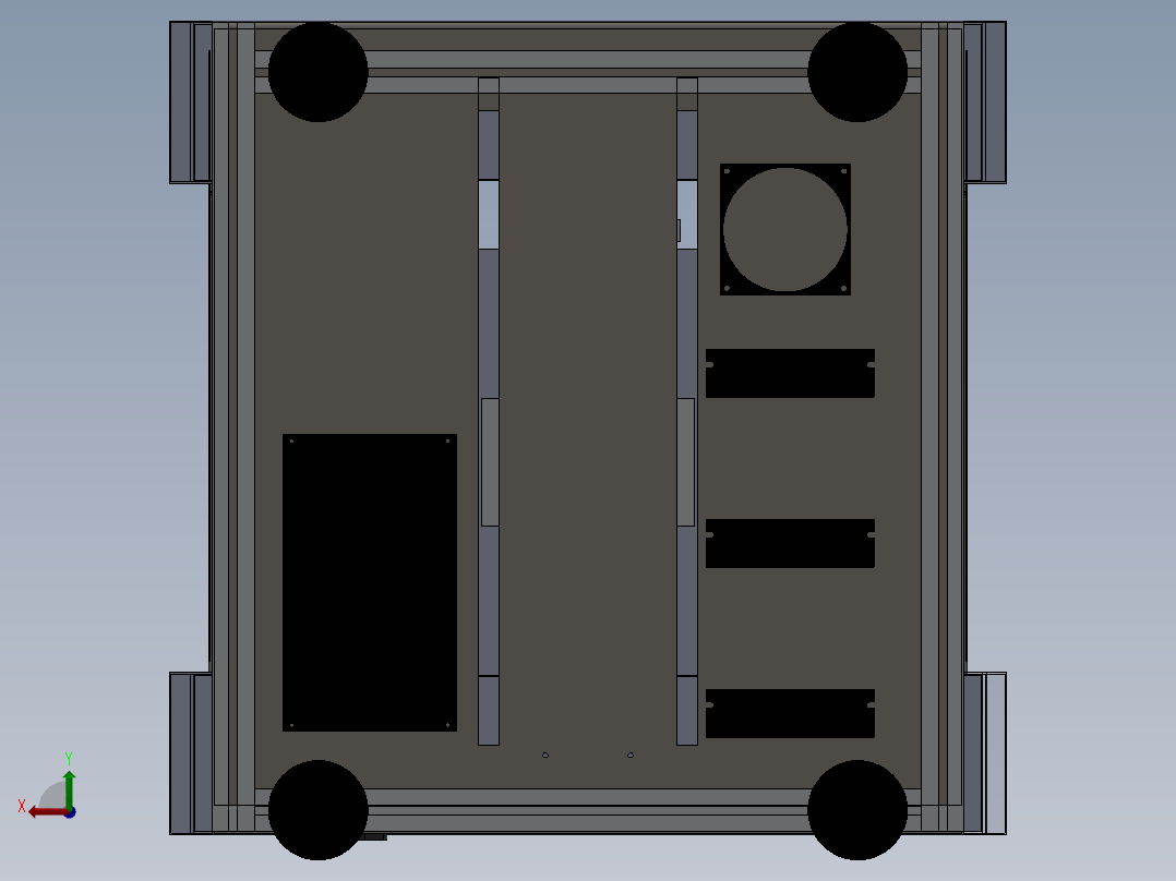 双排镭雕机总装图后视图