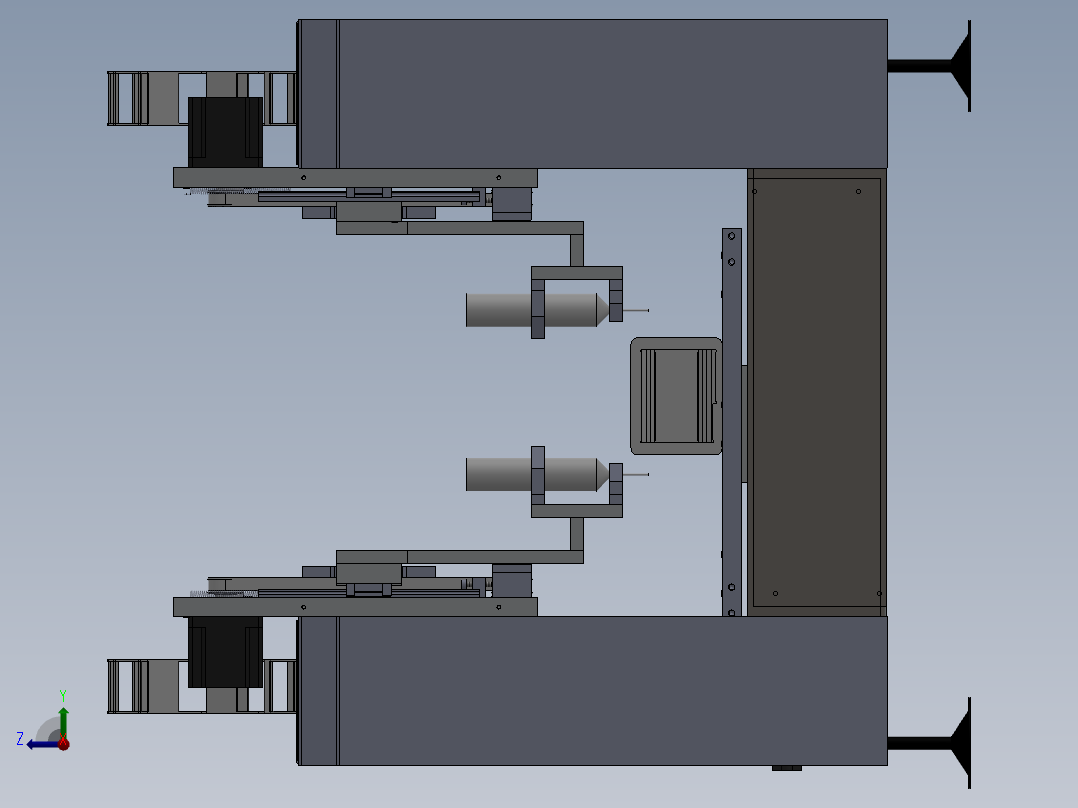 双排镭雕机总装图右视图