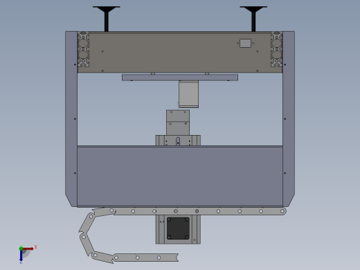 双排镭雕机总装图俯视缩略图
