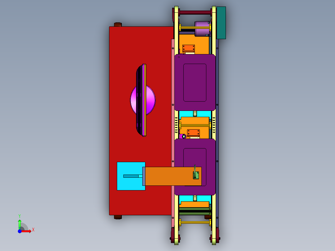 某种托盘件自动化检测机前视图