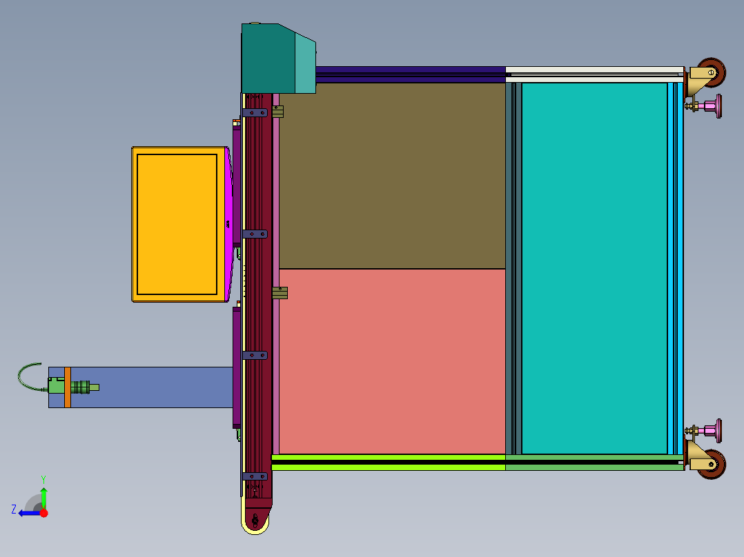 某种托盘件自动化检测机右视图