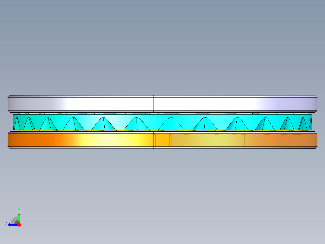 平面推力球轴承51122右视图
