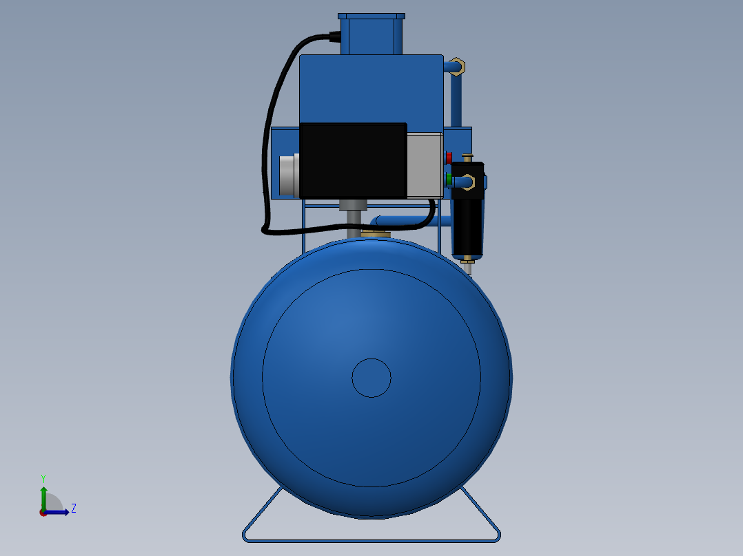 旋片式空气压缩机--stp sw左视图