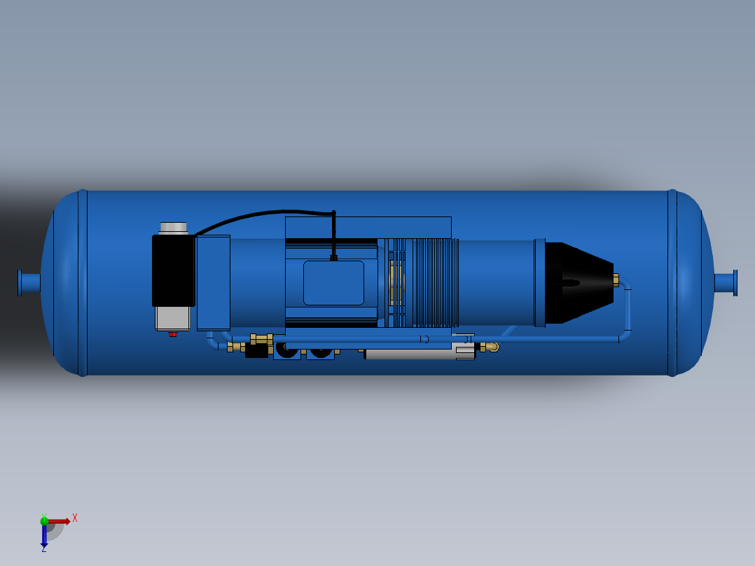旋片式空气压缩机--stp sw俯视图