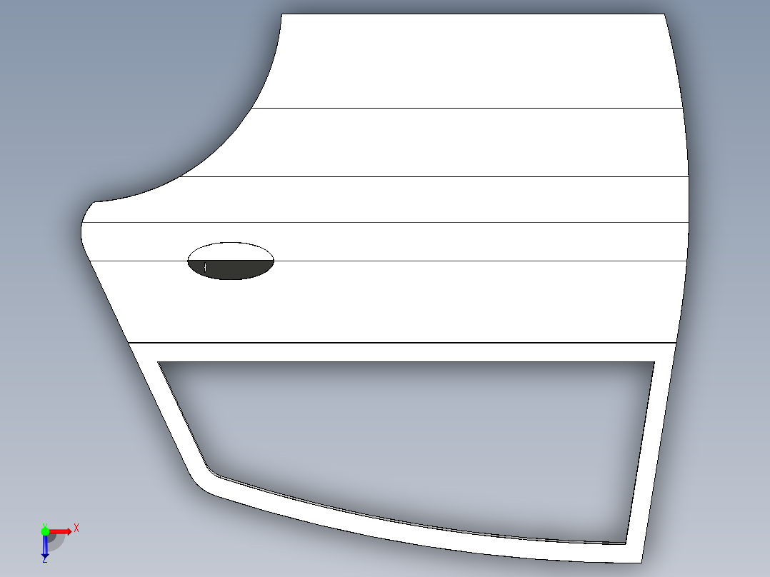 乘用车后门--catia俯视图