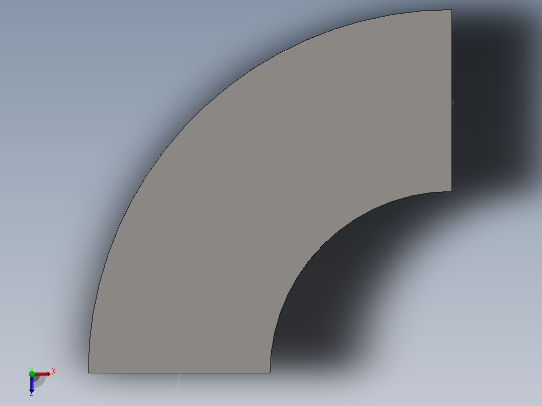 hvac 90deg bend俯视图