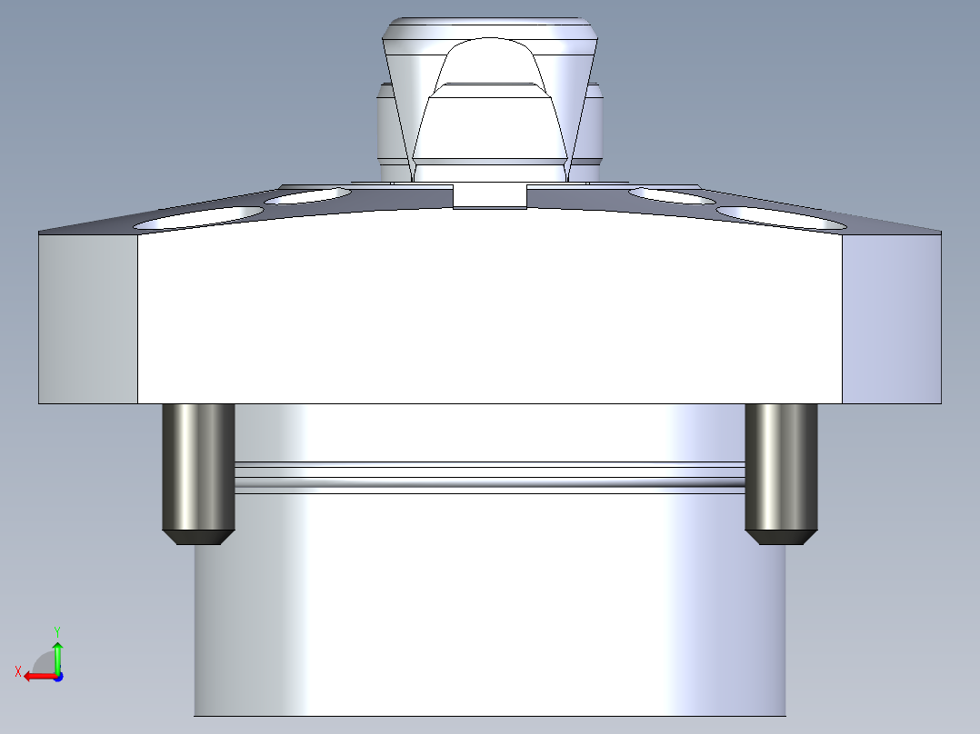 KOSMEKSFH2160-G多系列多零件图纸模型后视图