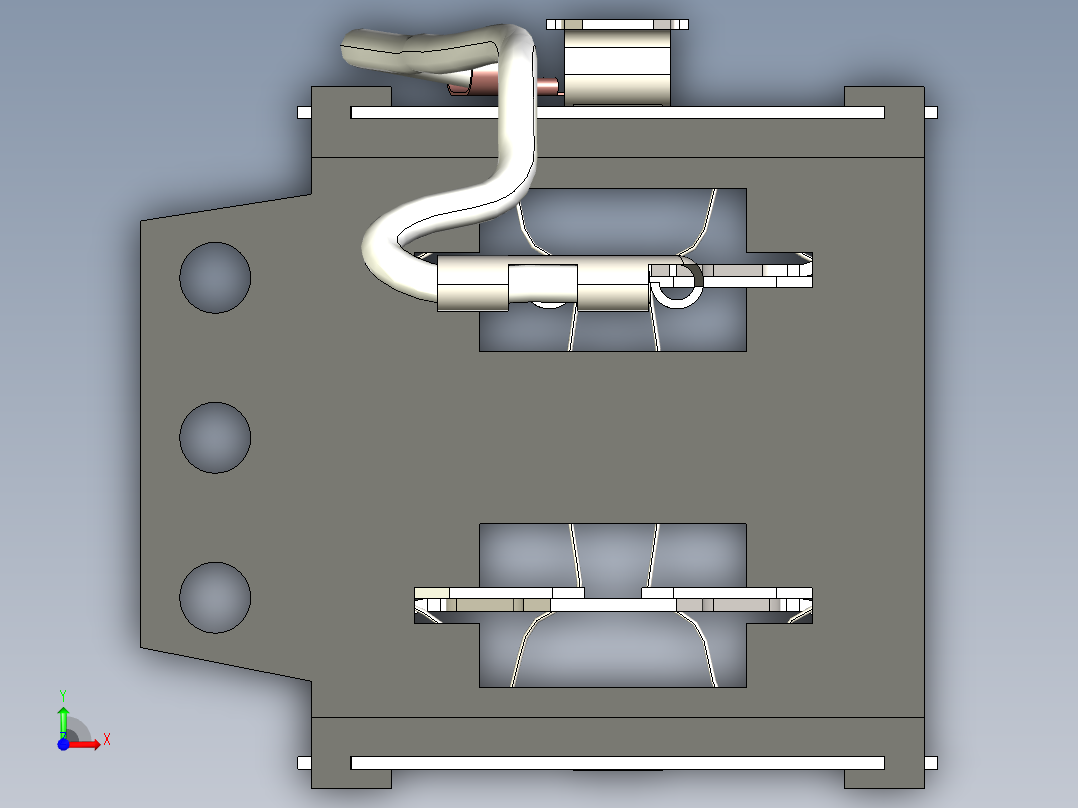 加热器240mm 2500w前视图