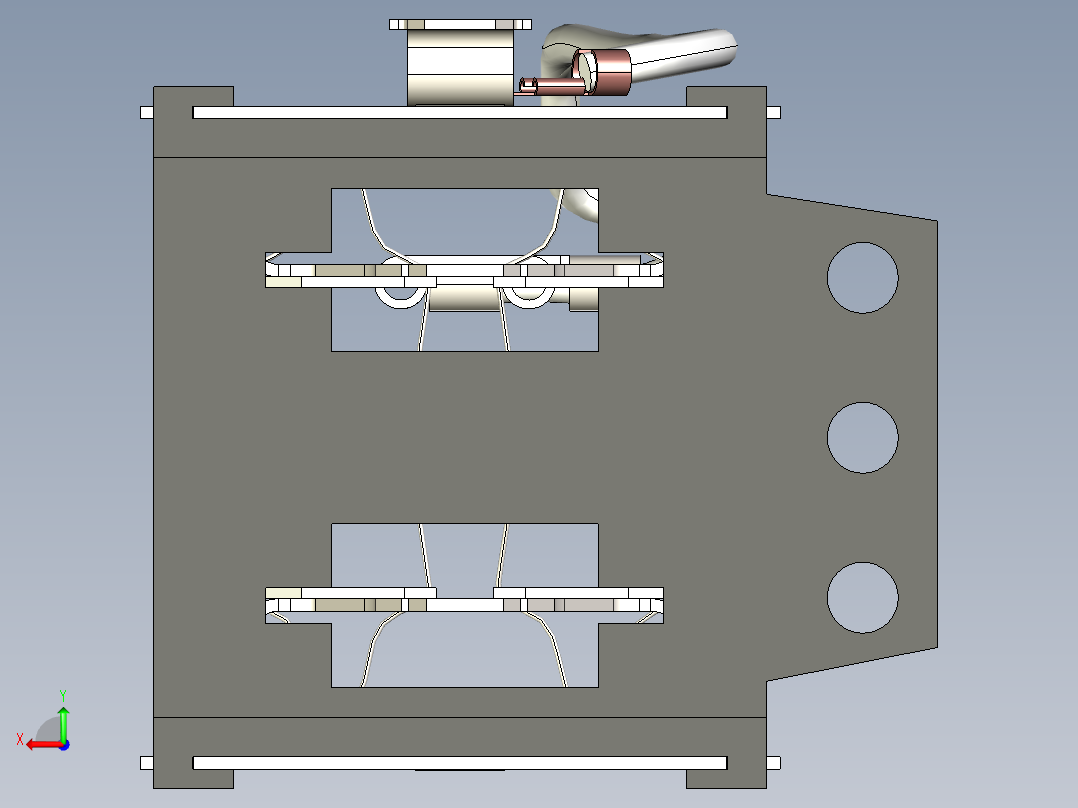 加热器240mm 2500w后视图