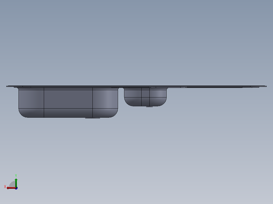 水槽、不锈钢水槽(129)后视图