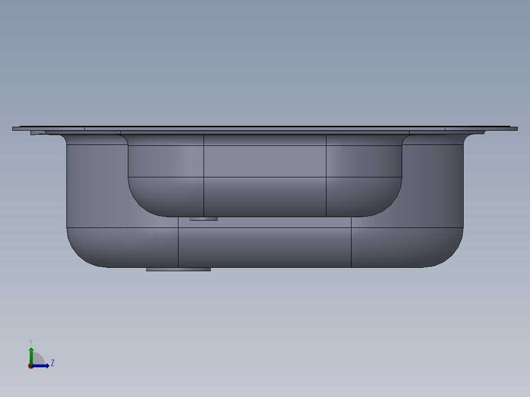 水槽、不锈钢水槽(129)左视图