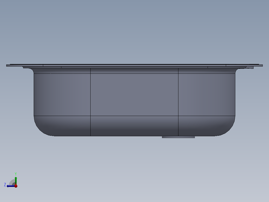 水槽、不锈钢水槽(129)右视图