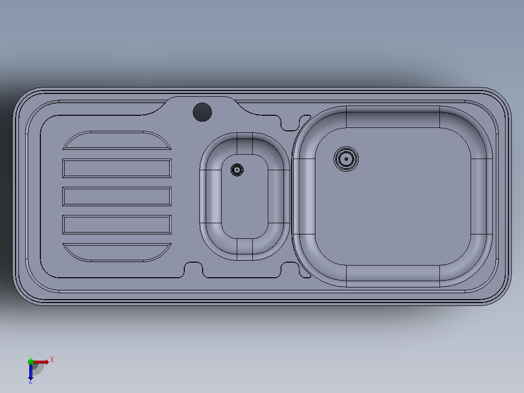 水槽、不锈钢水槽(129)俯视图
