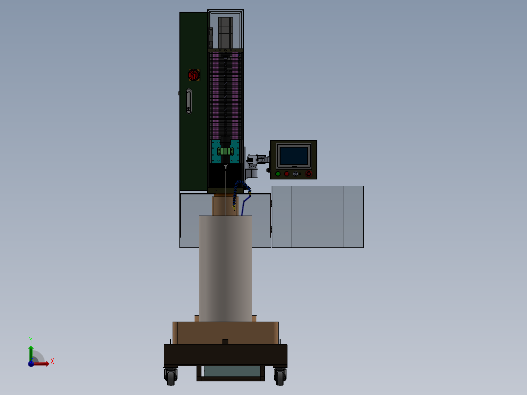 珩磨机sw20可编辑前视图