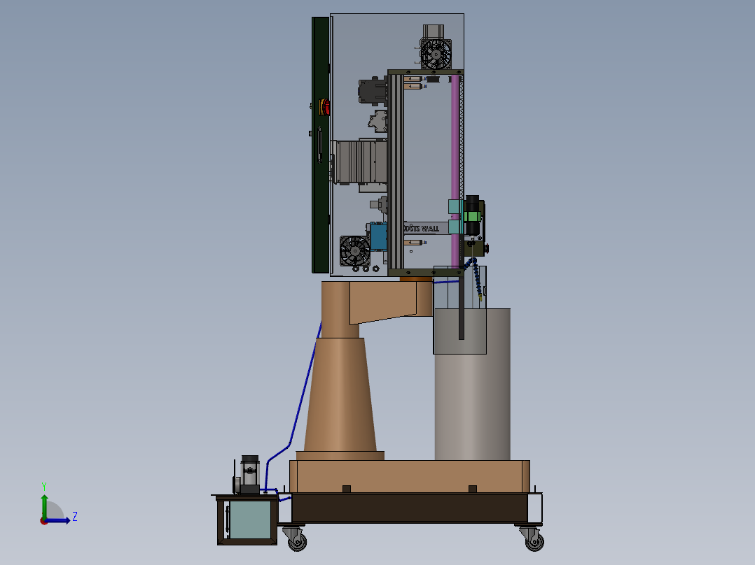 珩磨机sw20可编辑左视图