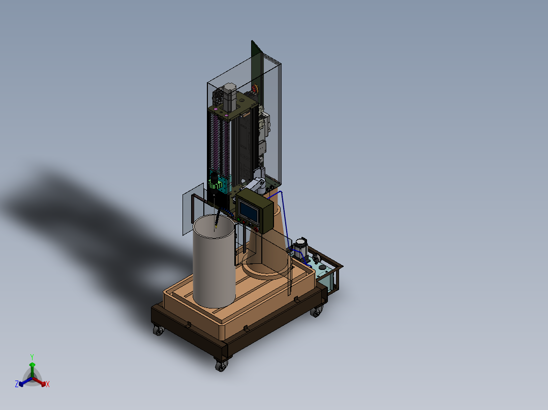 珩磨机sw20可编辑正等轴测图