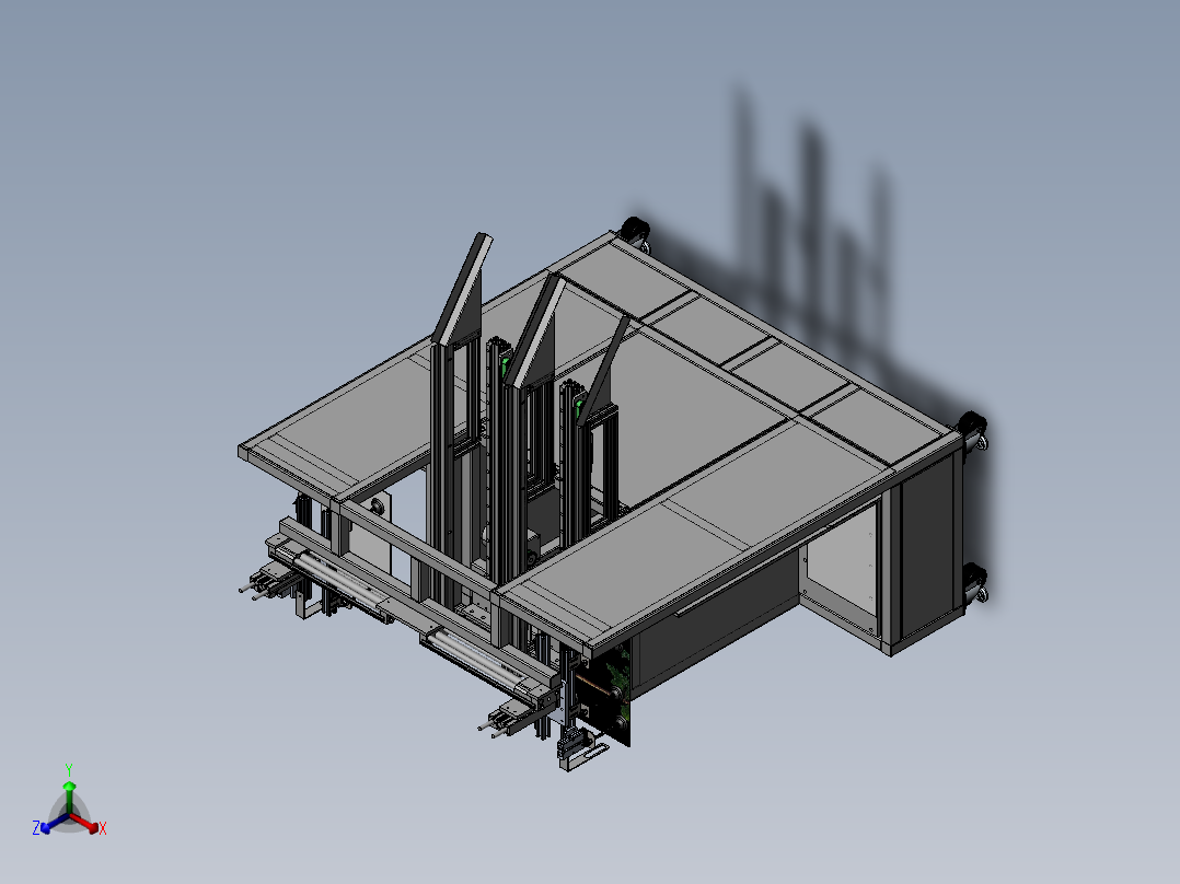 板材投板机sw18可编辑正等轴测图