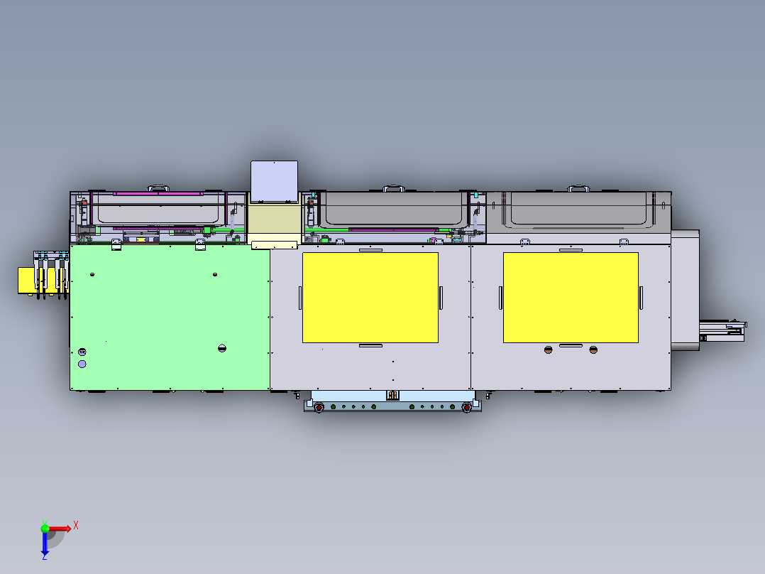 半自动FOG液晶面板制程设备sw18可编辑俯视图