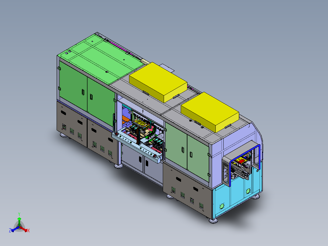 半自动FOG液晶面板制程设备sw18可编辑正等轴测图