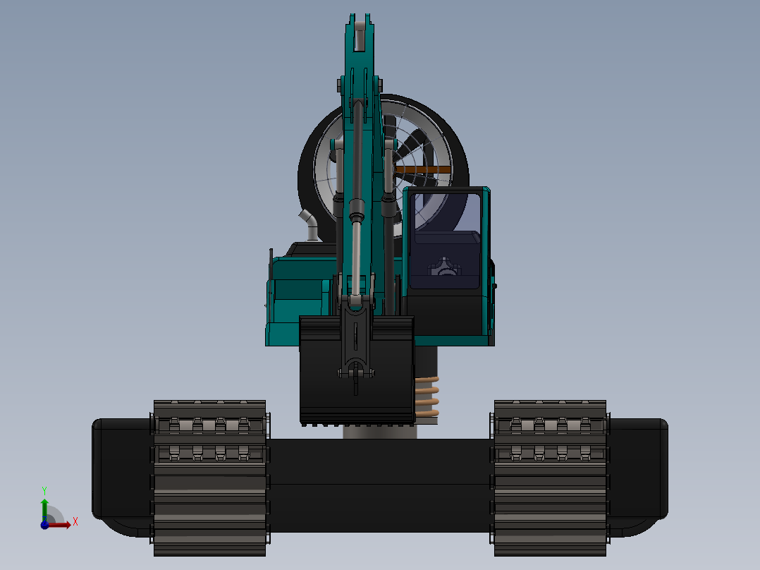 挖掘机、推土机(8)前视图