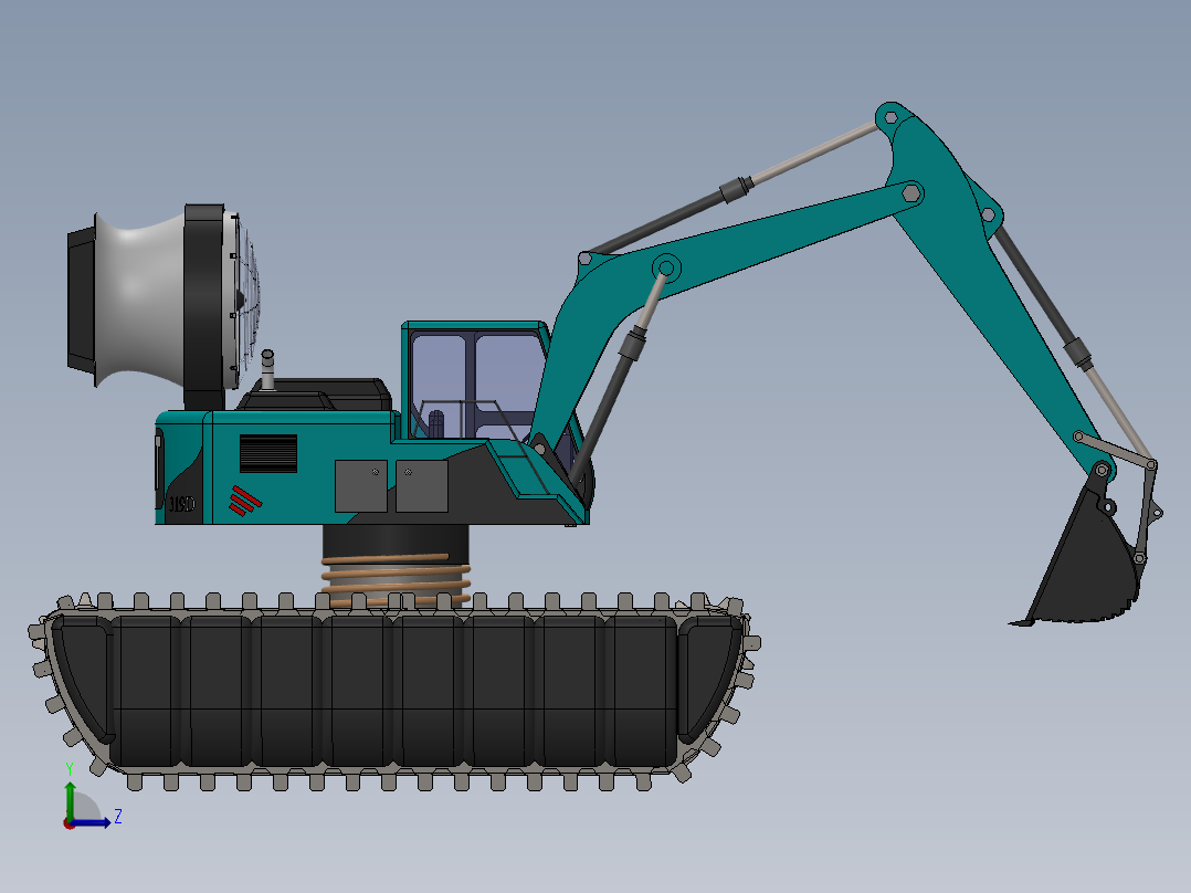 挖掘机、推土机(8)左视图