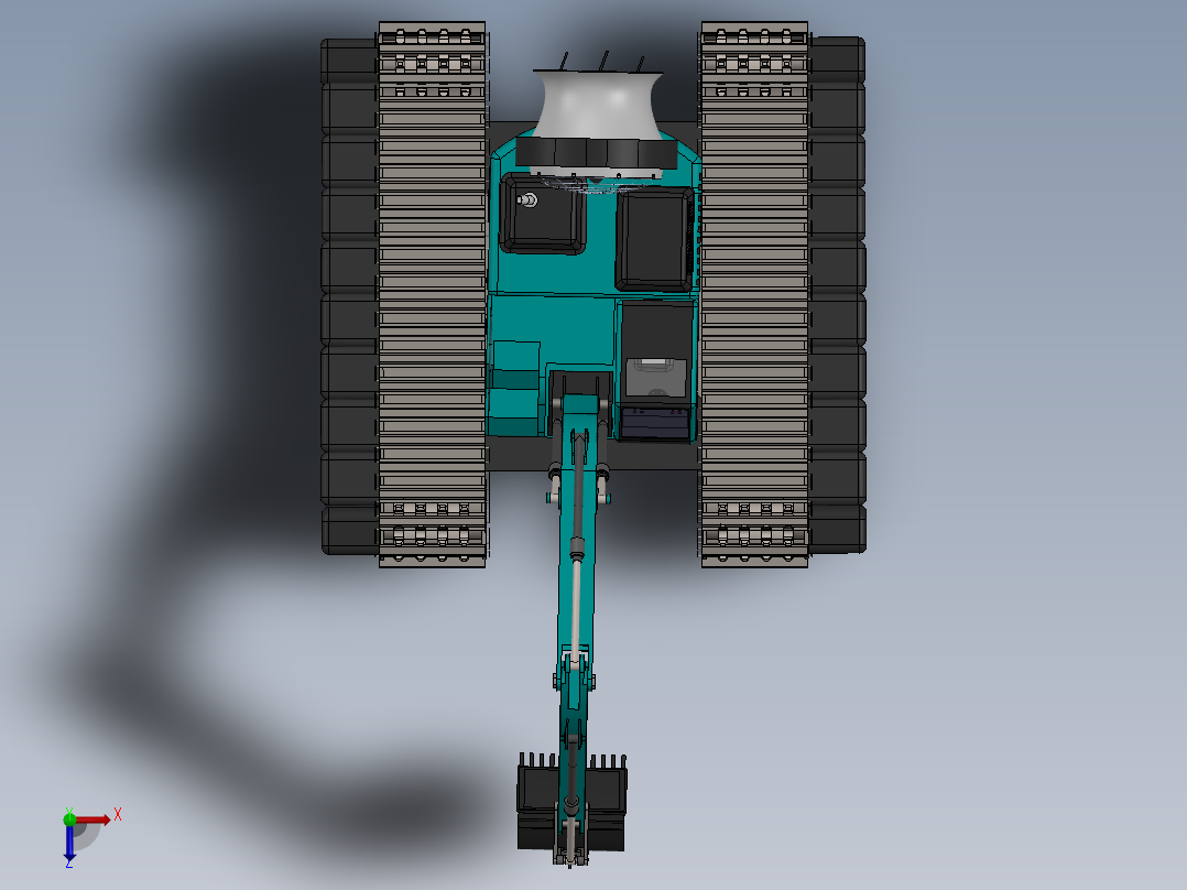 挖掘机、推土机(8)俯视图