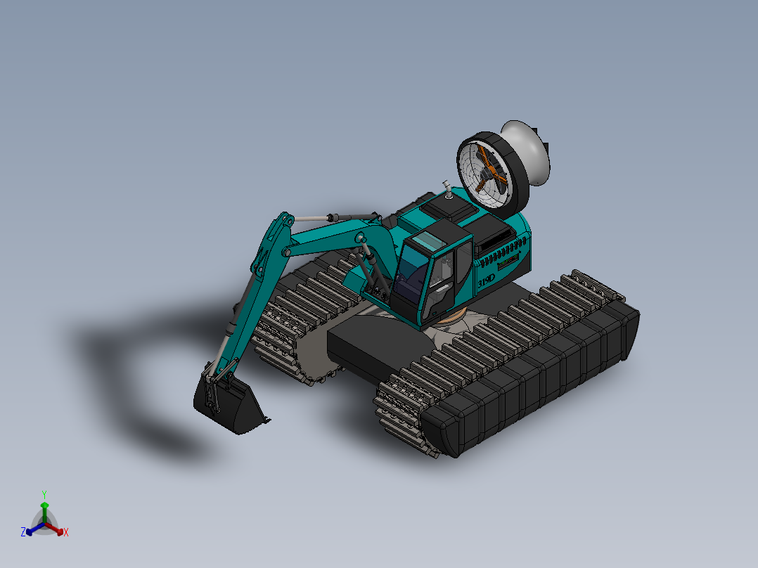 挖掘机、推土机(8)正等轴测图