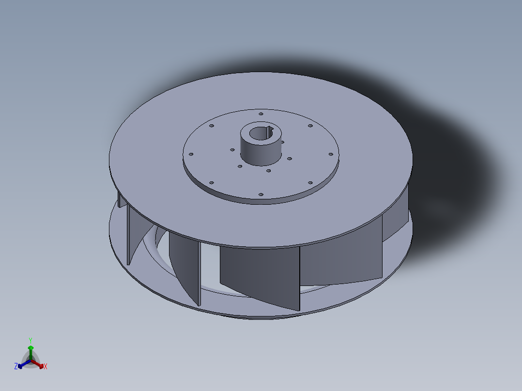 叶轮(70)正等轴测图