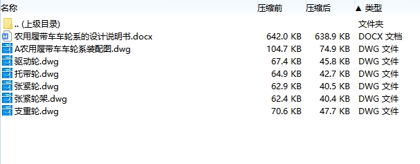 农用履带车车轮系的设计含6张CAD图