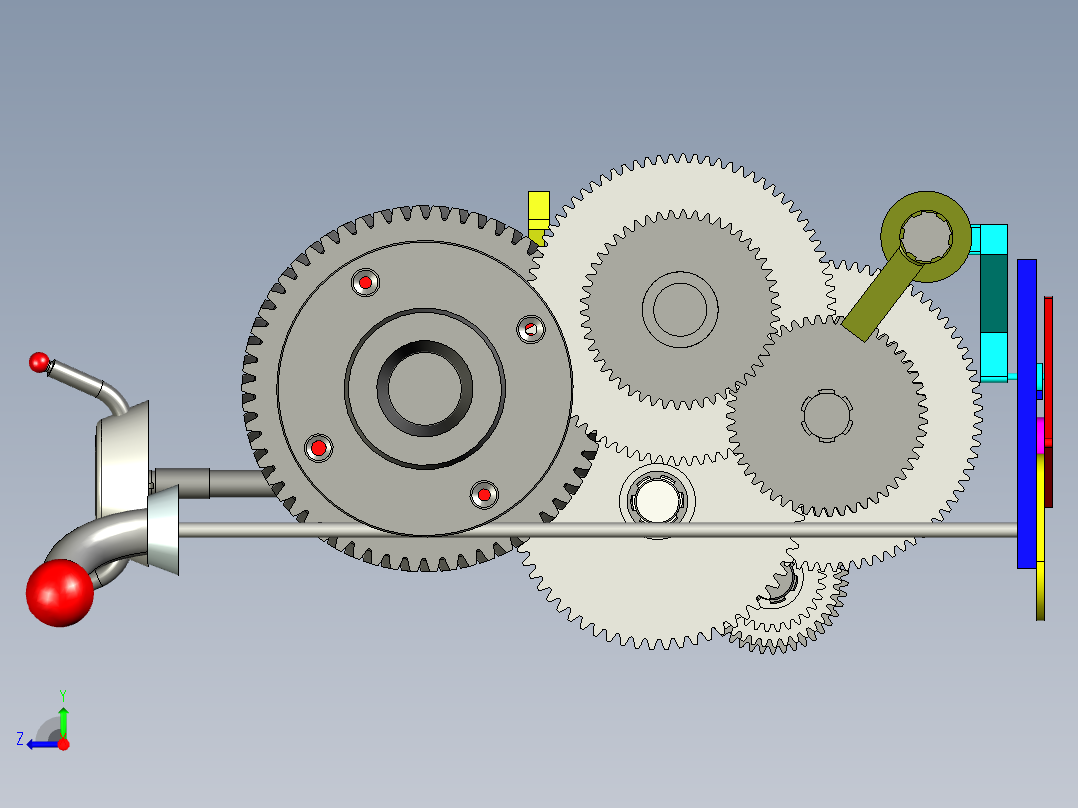 通用车床6140右视图