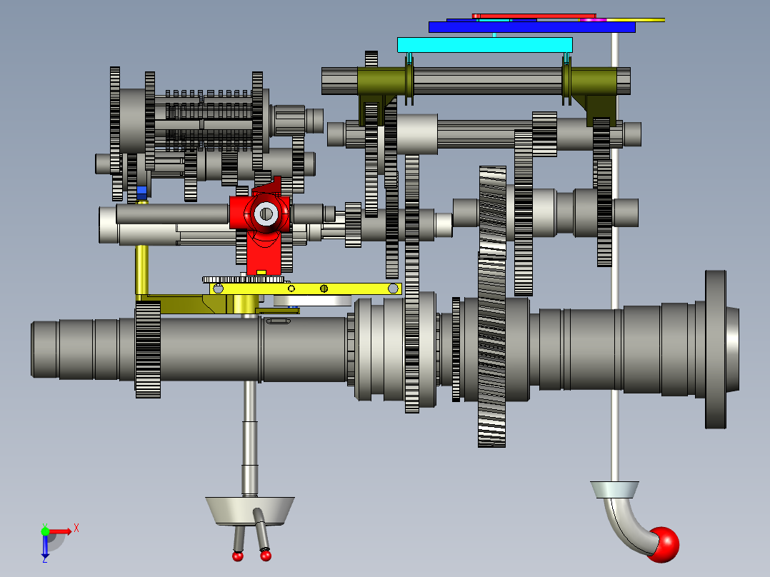 通用车床6140俯视图