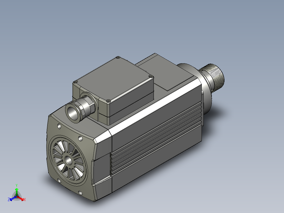 HertzHM90-10SpindleMotor4KW正等轴测图