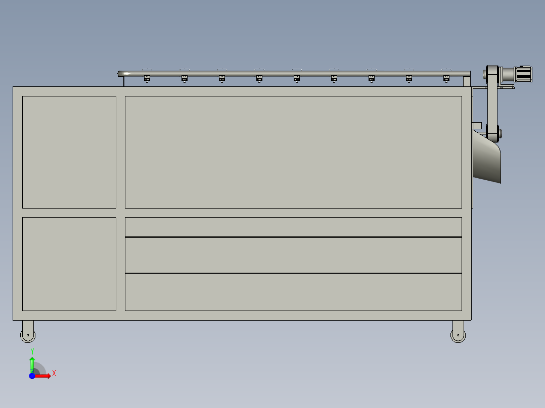蚝油生产原料初级清洗装置前视图