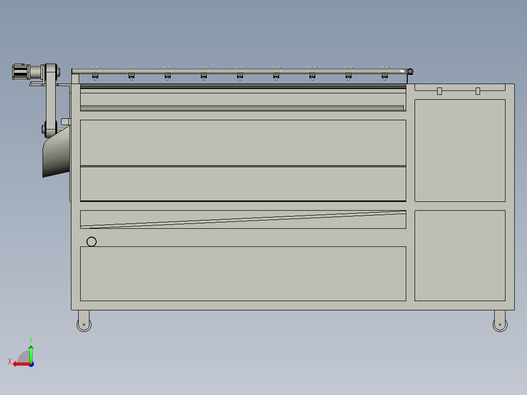 蚝油生产原料初级清洗装置后视图