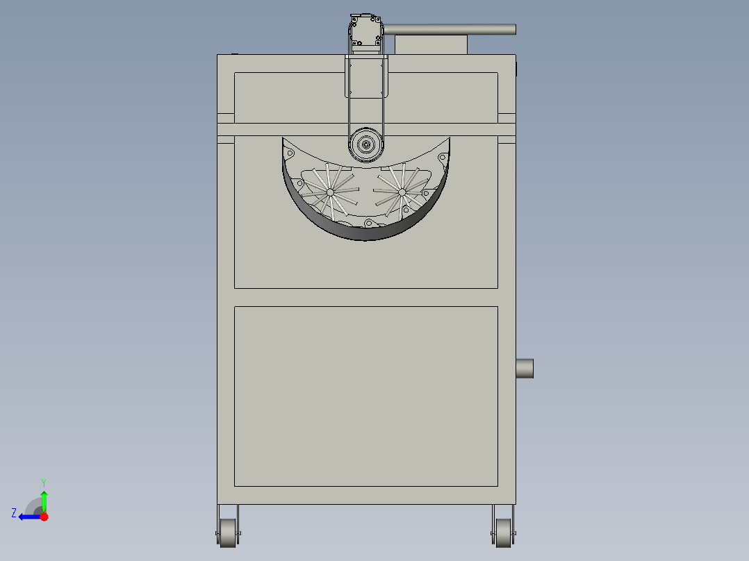 蚝油生产原料初级清洗装置右视图