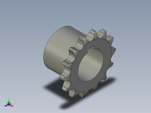 从动链轮10B-14正等轴测缩略图