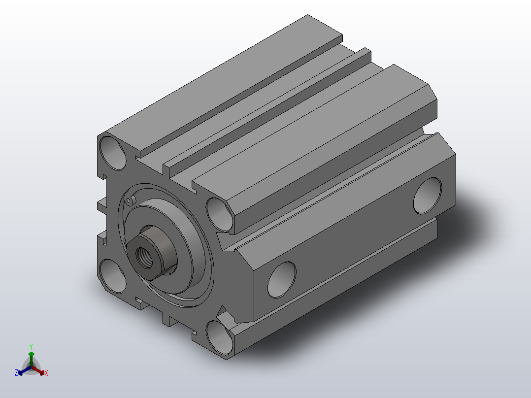 SDA超薄气缸系列[SDA 32×30S]正等轴测图