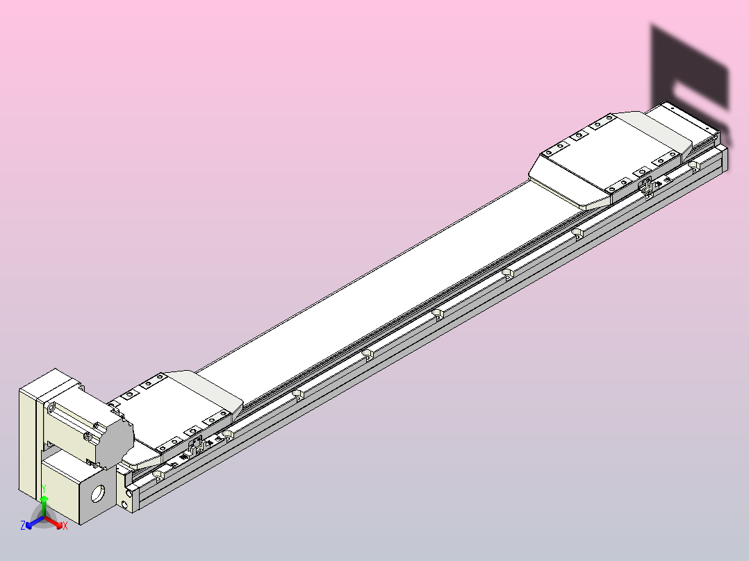 皮带直线轴双滑块型TPA-GCBS-150-P80-L350-LU-M75-N3主视图